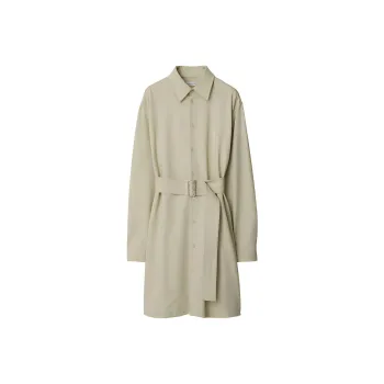 Burberry Belted Cut out Shirt Dress