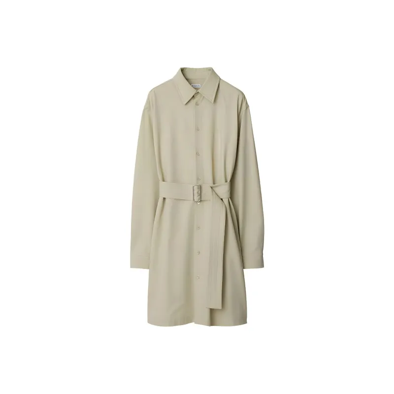 Burberry Belted Cut out Shirt Dress-0