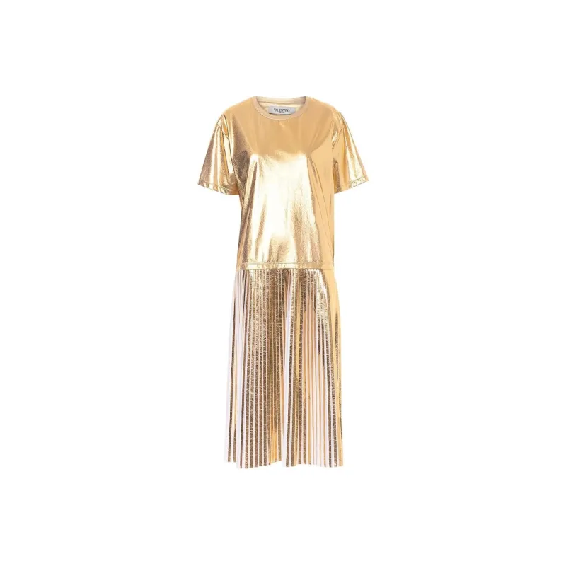 Valentino Short-Sleeved Dresses Women's Gold-0