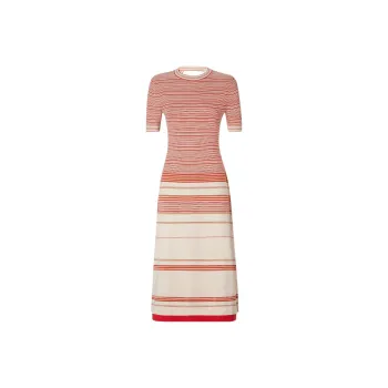 FENDI SS25 Short Sleeved Dress Women's Red