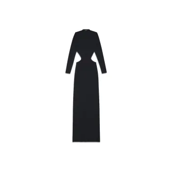 Balenciaga Women's Cut Out Maxi Dress Black