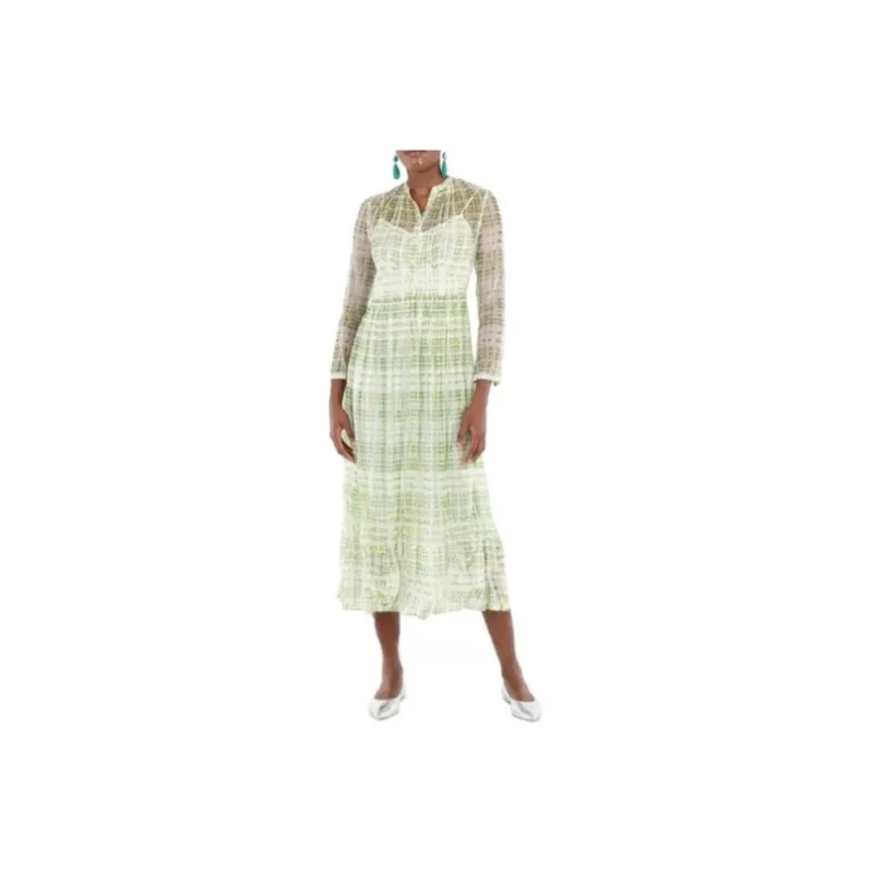 Burberry Long-Sleeved Dresses Women's Yellow-0