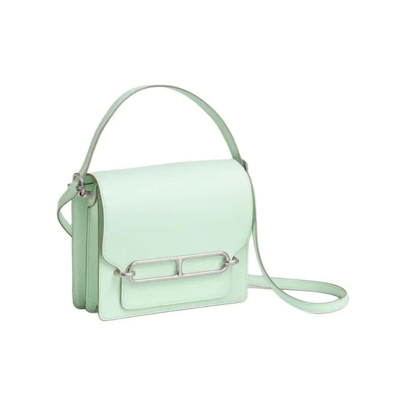 HERMES Roulis Swift Leather Pig Nose Bag, Crossbody Bag Mini Women's Mint Green-1