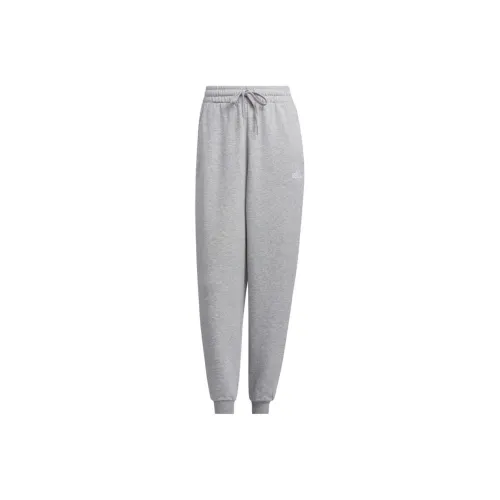 Adidas Knitted Sports Pants Women's Medium Heather Gray/White