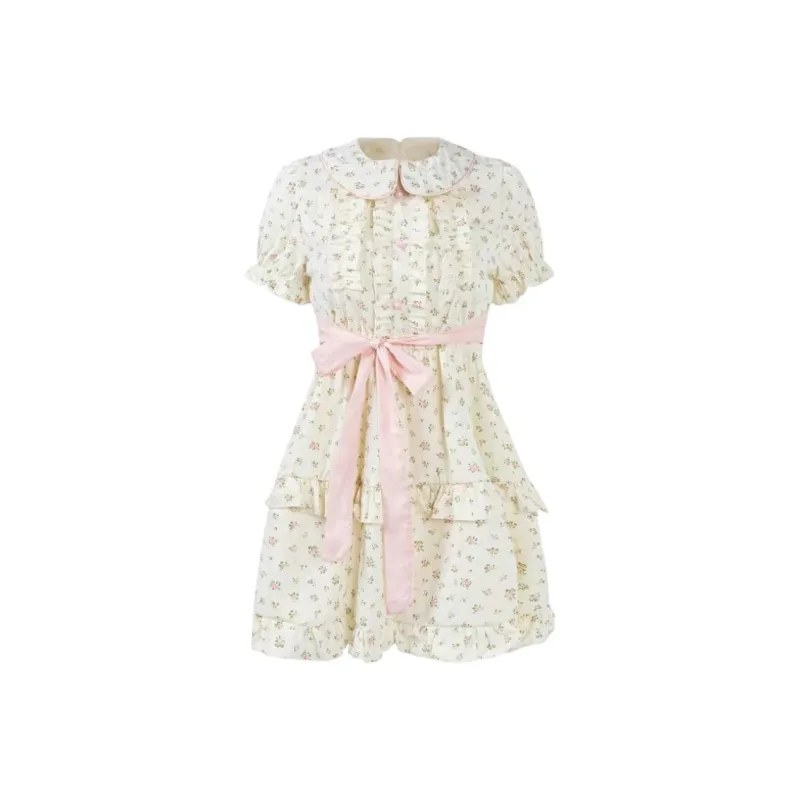 Mu Xiao Xin Short Sleeved Dress Women's-0