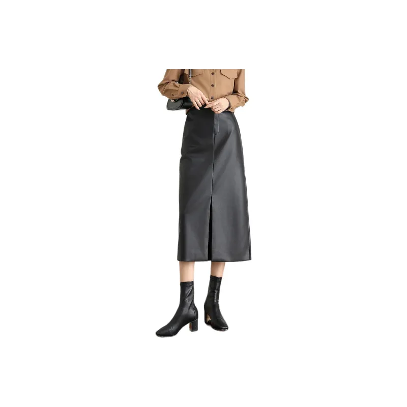 【dme】 Leather Long Skirts Women's-4