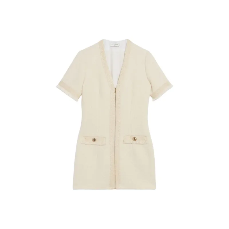Sandro Short-Sleeved Dresses Women's Light Brown-0