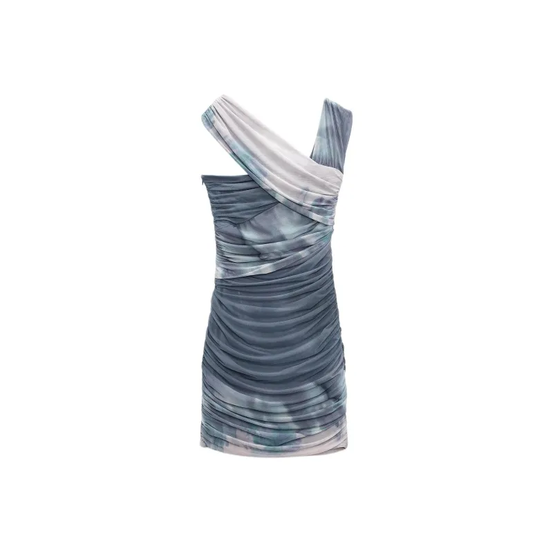 ZARA Sleeveless Dress Women's White-0