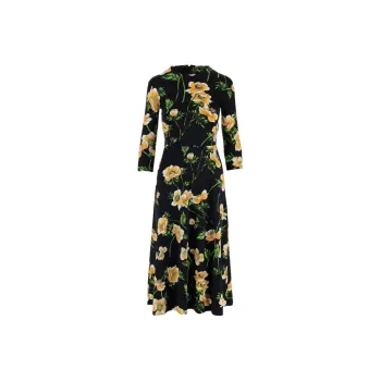 Balenciaga Floral Printed Midi Dress