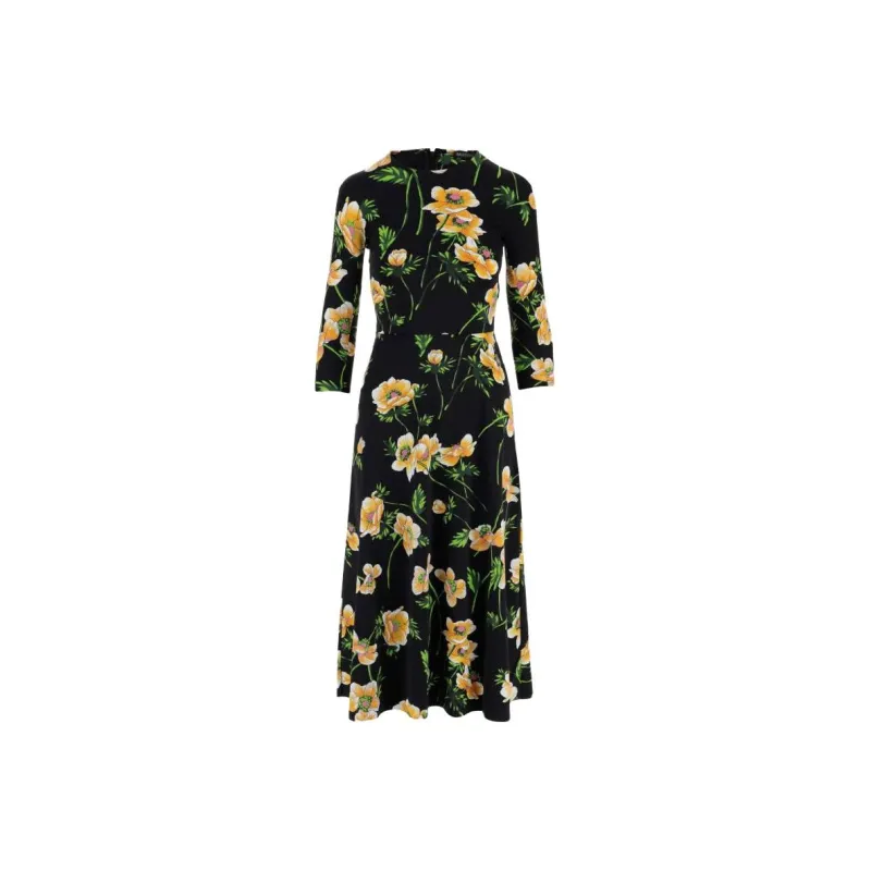 Balenciaga Floral Printed Midi Dress-0