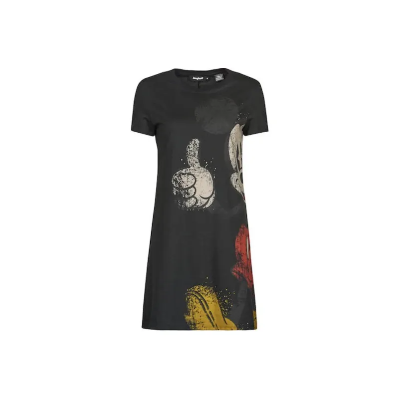Desigual Short Sleeved Dress Women's Black-0
