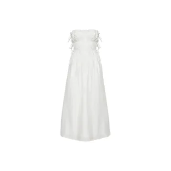 PRINCESS POLLY EMILIANO STRAPLESS MAXI DRESS Sleeveless Dress Women's WHITE/White
