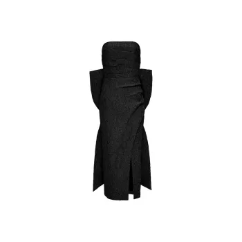 Rebecca Vallance Helene Oversize bow Strapless Midi Dress