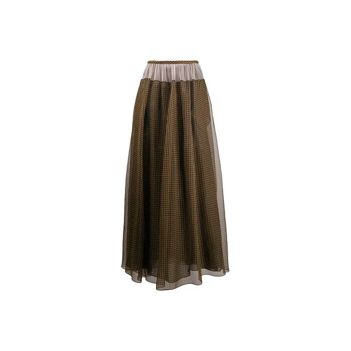 FENDI Casual Long Skirts Women's Brown-0