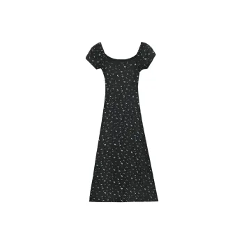 PLANE DRIFT Short Sleeved Dress Women's Black