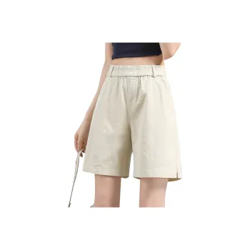 Jean West Fashion Cooling Versatile Solid Color Stretch Commute High Rise Straight Fit Petite Summer Women's Beige