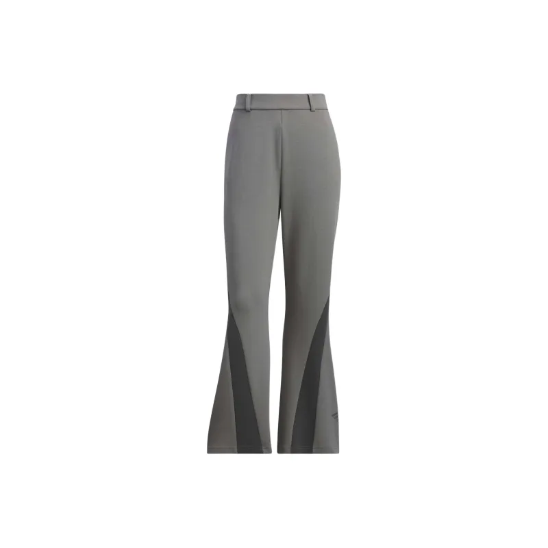 Adidas FLARED LEG KNIT JOGGERS Knitted Sweatpants Women's Gray-0