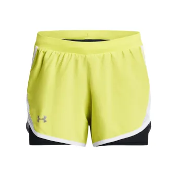Under Armour UA Fly-By Casual Shorts Women's Stone Gray Yellow