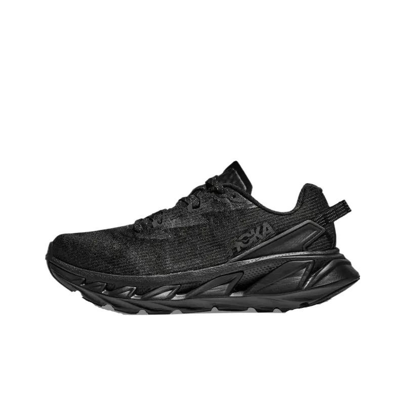 HOKA ONE ONE Elevon 2 Cushioning Slip Resistant Low Top Running Shoes Unisex Black-0