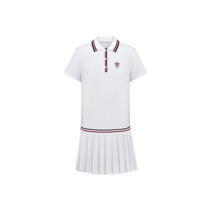 DIOR SS25 Short Sleeved Dress Women's White-0