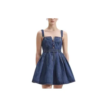 Self portrait Embellished Denim Mini Dress