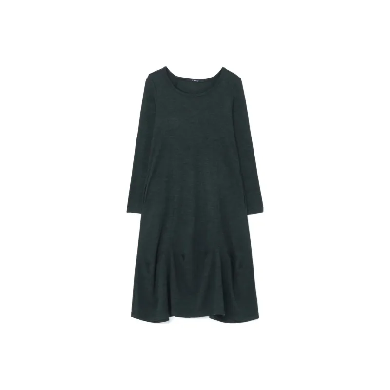 Yohji Yamamoto Long Sleeved Dress Women's Charcoal-0
