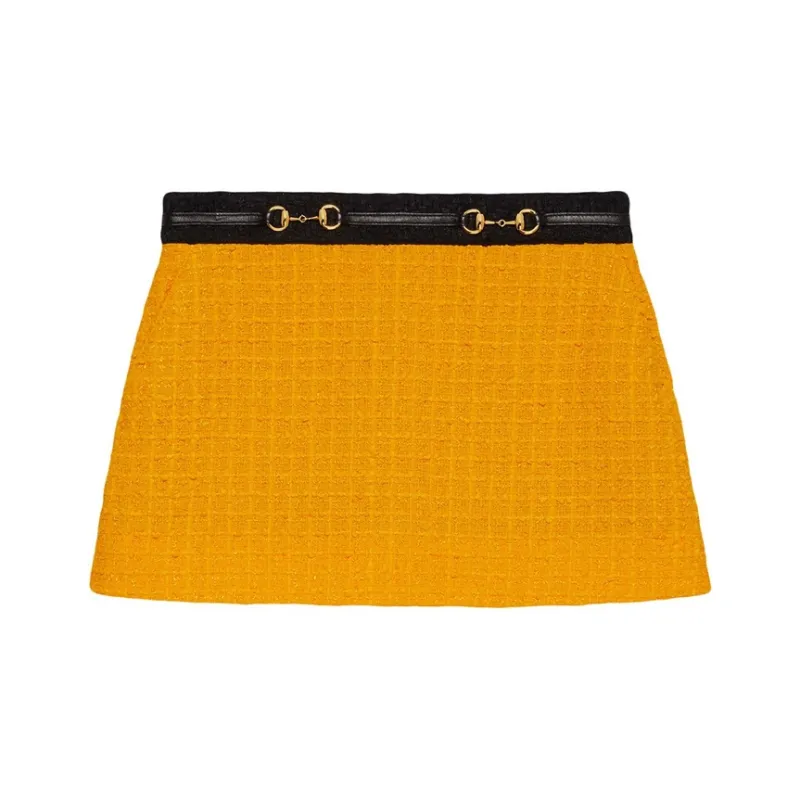 GUCCI SS20 Casual Short Skirts Women's Yellow-0
