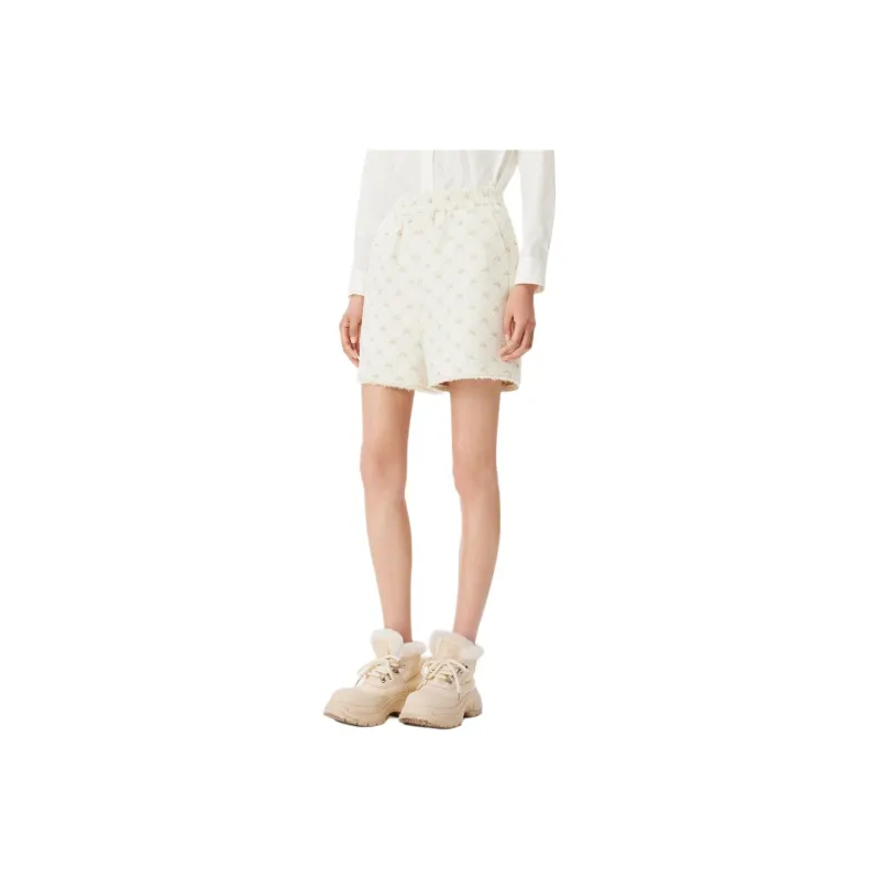 XII BASKET Casual Shorts Women's Cream White-0