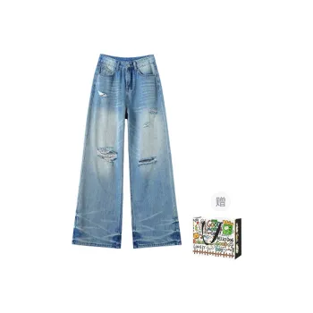 OURUOKE Jeans Women's Blue