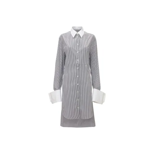 JW Anderson Striped Cotton Shirt Dress