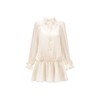 CHICHY CHICHY Size Sister Series Long Sleeved Dresses Women's Champagne
