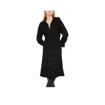 VINCE Tied waist V neck Shirt Dress