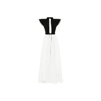 Saiid Kobeisy Cap sleeve Two tone Gown