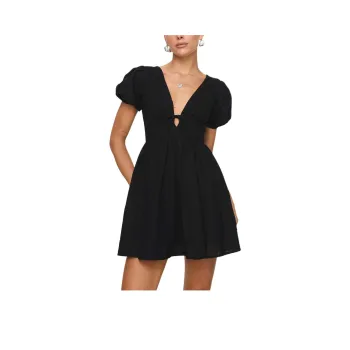 PRINCESS POLLY RALEIGH MINI DRESS Short-Sleeved Dresses Women's Black