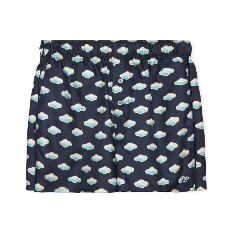 LOEWE SS25 Women's Pre Selection Collection Casual Shorts Regular Fit Women's Marine Blue-0