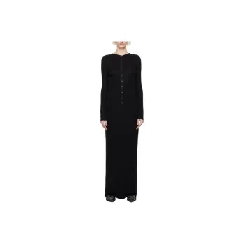 Acne Studios Open Back Crewneck Maxi Dress