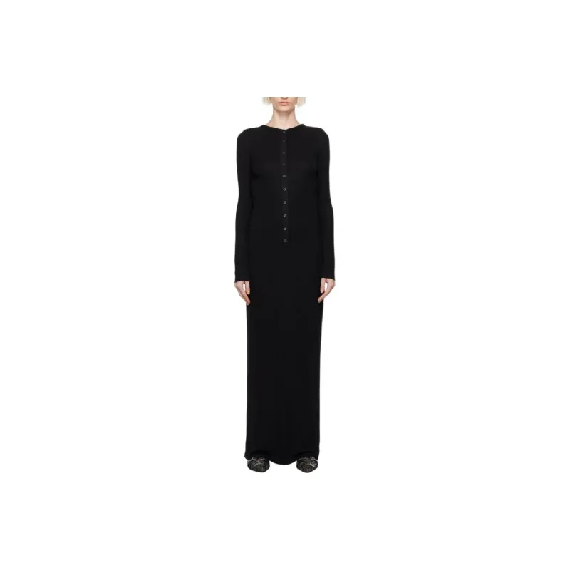 Acne Studios Open Back Crewneck Maxi Dress-0