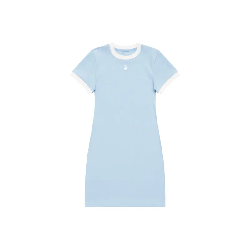 MLB Los Angeles Dodgers Basic Collection SS25 Short Sleeved Dress Women's Light Sky Blue-0