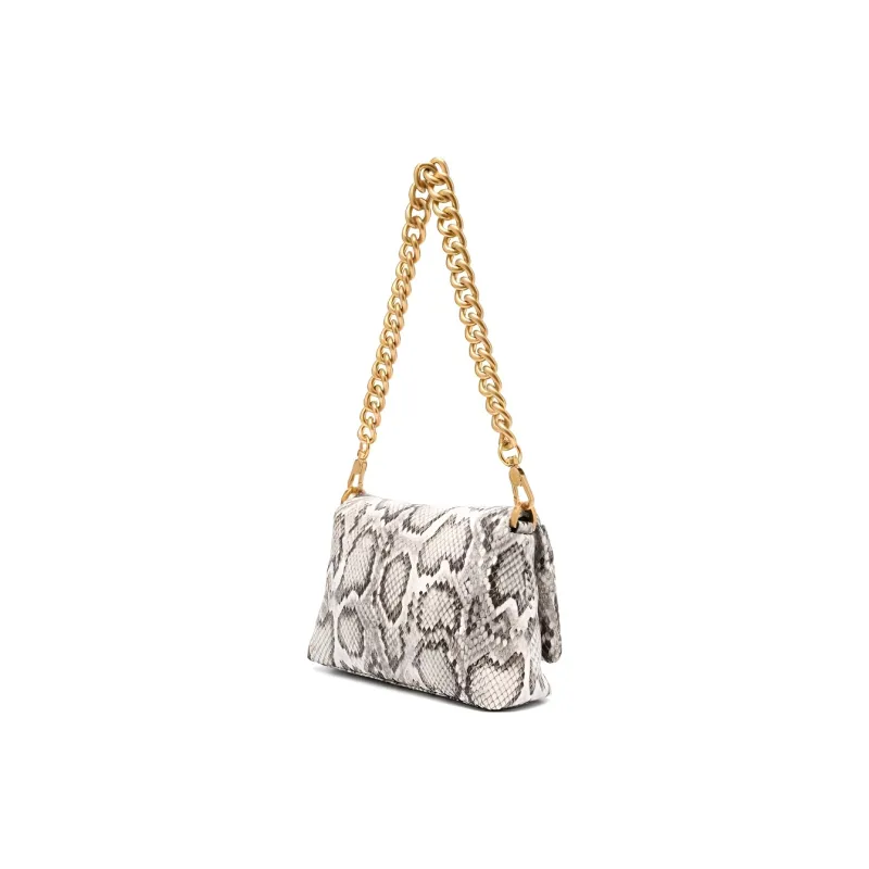LIU·JO Cotton Shoulder Bag Trumpets Women's White-1