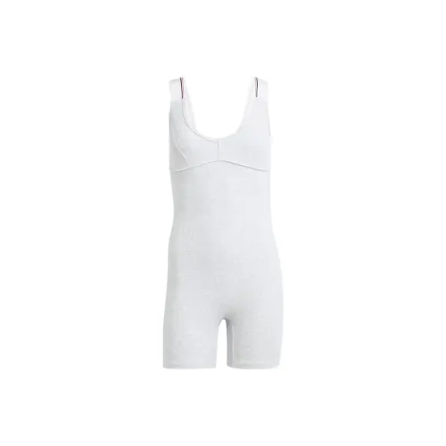 Adidas Tape Tight Playsuit Jumpsuit Women's Light Gray