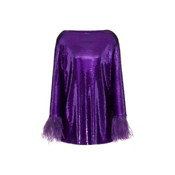 Valentino Long-Sleeved Dresses Women's Purple