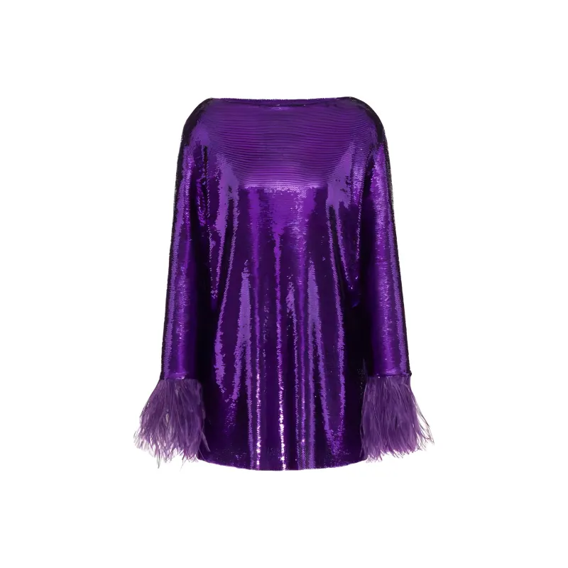 Valentino Long-Sleeved Dresses Women's Purple-0