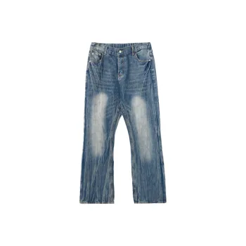 Teach Peace Jeans Unisex Blue