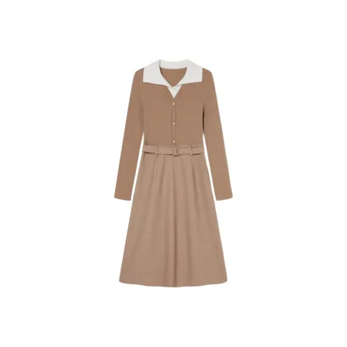 Goodland Long-Sleeved Dresses Women's Light Camel