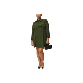 REFORMATION Sunna Dress Es Long-Sleeved Dresses Women's Feather Green