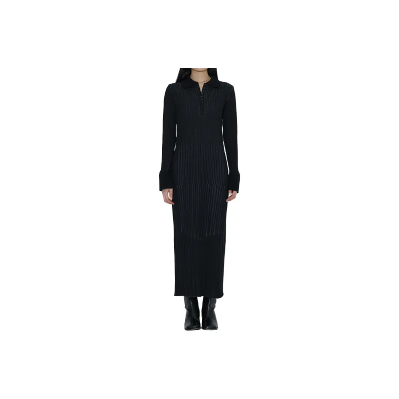 PUBLIC TOKYO FW24 Long Sleeved Dress Women's Black-0