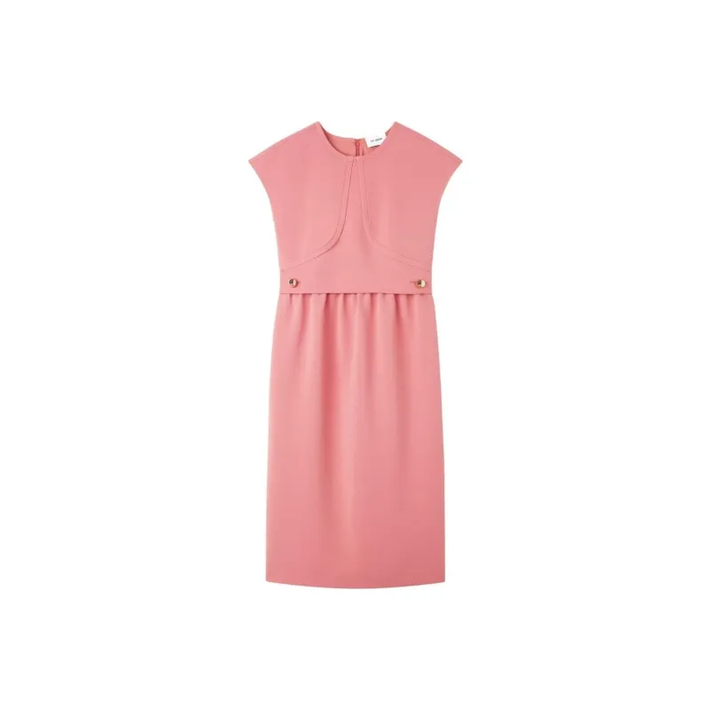 St. John Gathered Stretch-cady Midi Dress-0