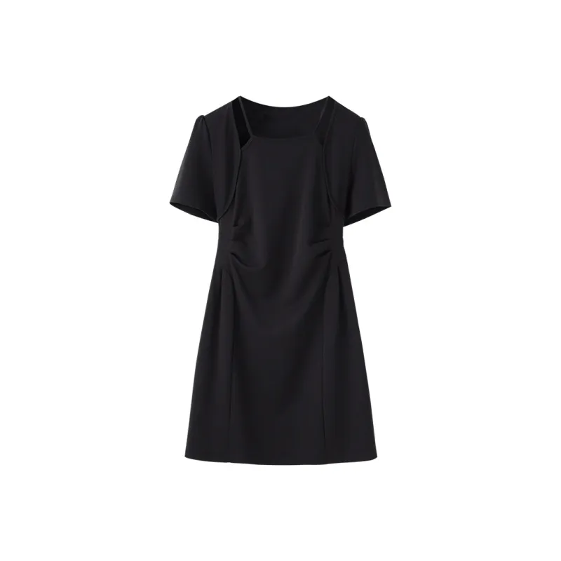 PAIN OR PLEASURE Short Sleeved Dresses Women's Black-0