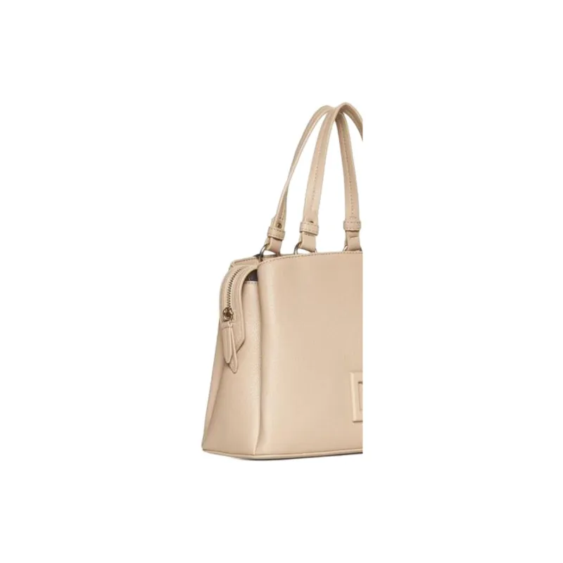 DKNY Leather Shoulder Bag Crossbody Bag Handbag Women's Almond Beige-3