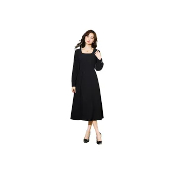SMEN Long-Sleeved Dresses Women's Black
